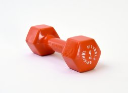 Гантель в виниловой оболочке 4 кг (Цвет - оранжевый)