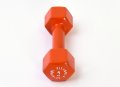 Гантель в виниловой оболочке 4 кг (Цвет - оранжевый)