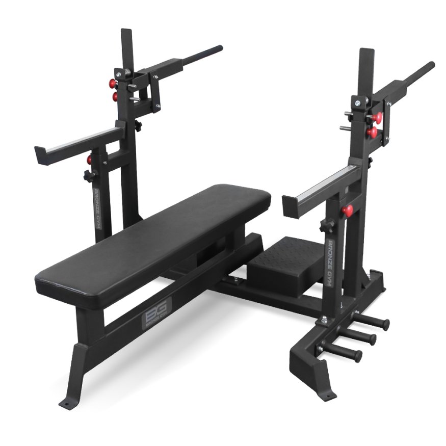 Скамья для жима пауэрлифтерская с механизмом подъёма штанги BRONZE GYM PARTNER AL-321