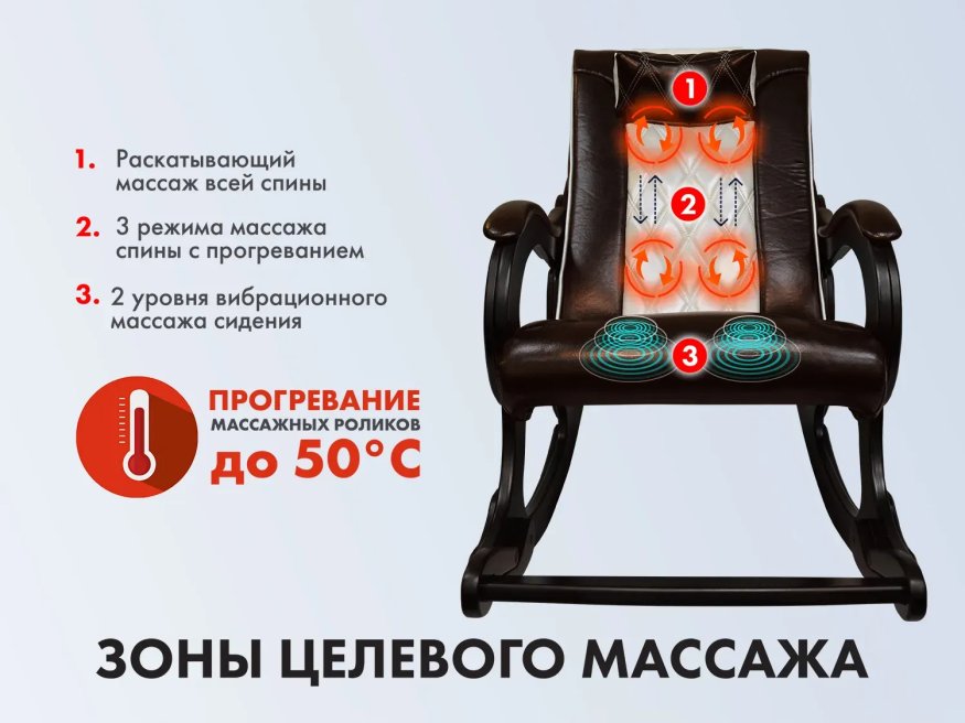 Массажное кресло качалка EGO EXOTICA EG2002 на заказ (Кожа Премиум)