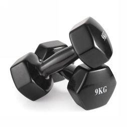 Гантель неразборная 9 кг. винил VictoryFit VF-DV090