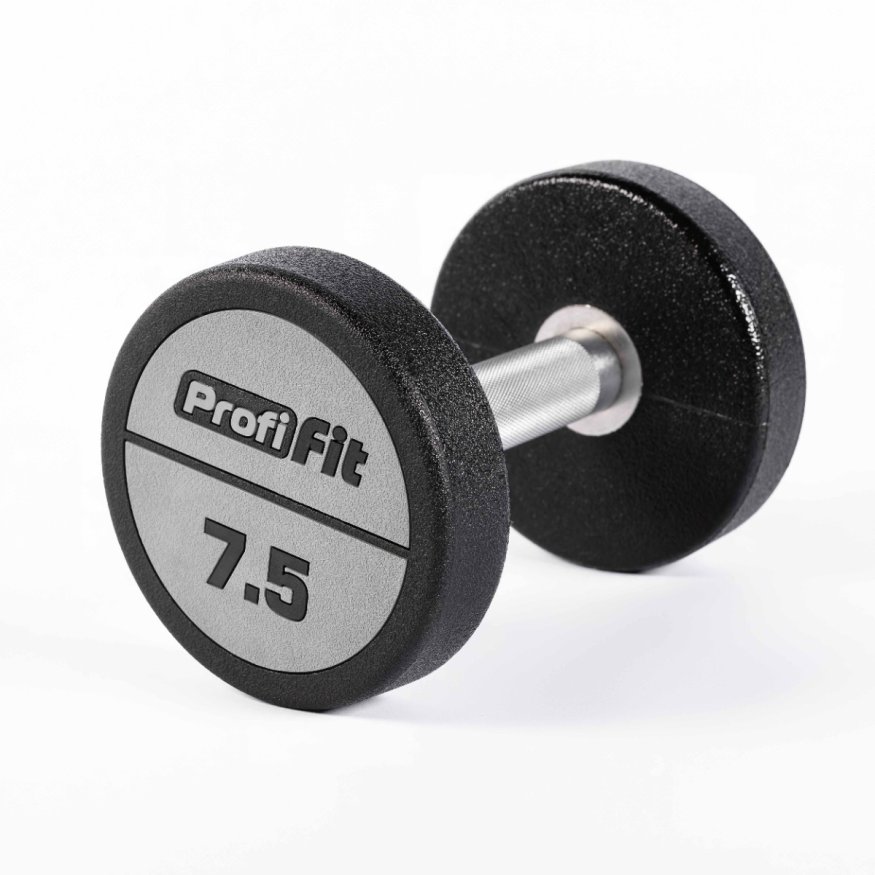 Гантельный ряд полиуретановый LEVEL (шаг 2,5 кг, 10 пар) PROFI-FIT 2,5-25 кг