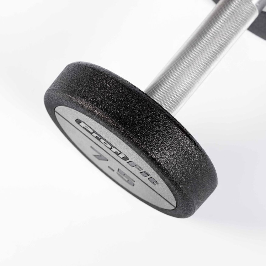 Гантельный ряд полиуретановый LEVEL (шаг 2,5 кг, 10 пар) PROFI-FIT 2,5-25 кг