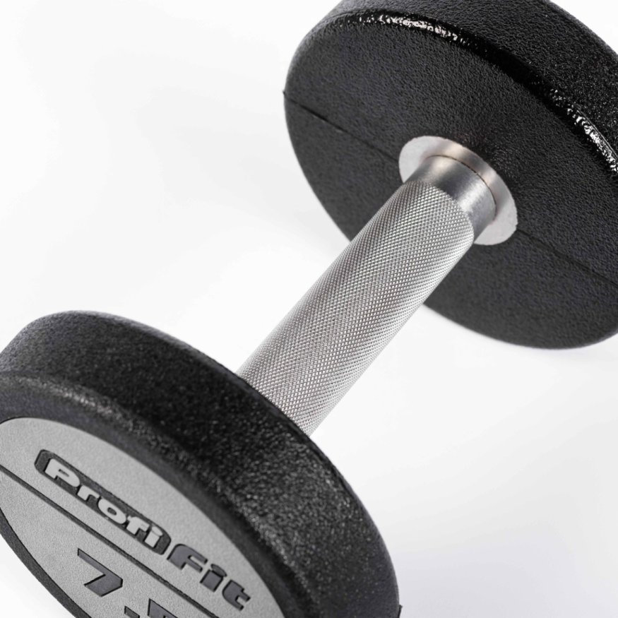 Гантельный ряд полиуретановый LEVEL (шаг 2,5 кг, 10 пар) PROFI-FIT 2,5-25 кг