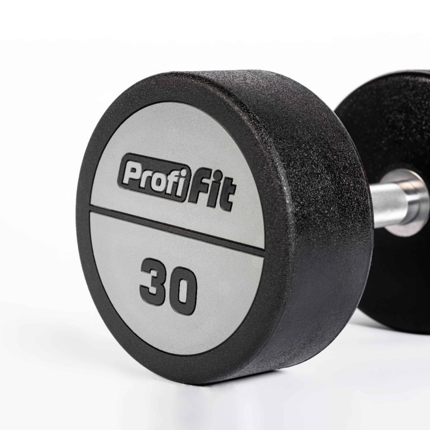 Гантельный ряд полиуретановый LEVEL (шаг 2,5 кг, 5 пар) PROFI-FIT 27,5-37,5 кг