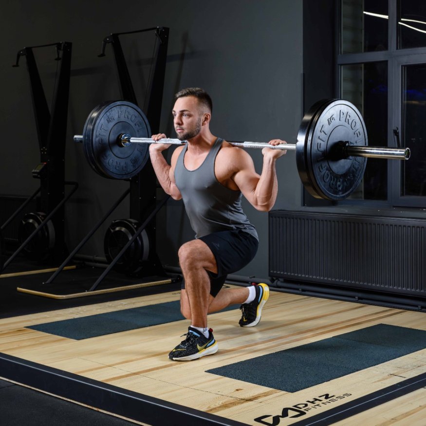 Диск для штанги каучуковый, черный D51 мм PROFI-FIT  5 кг