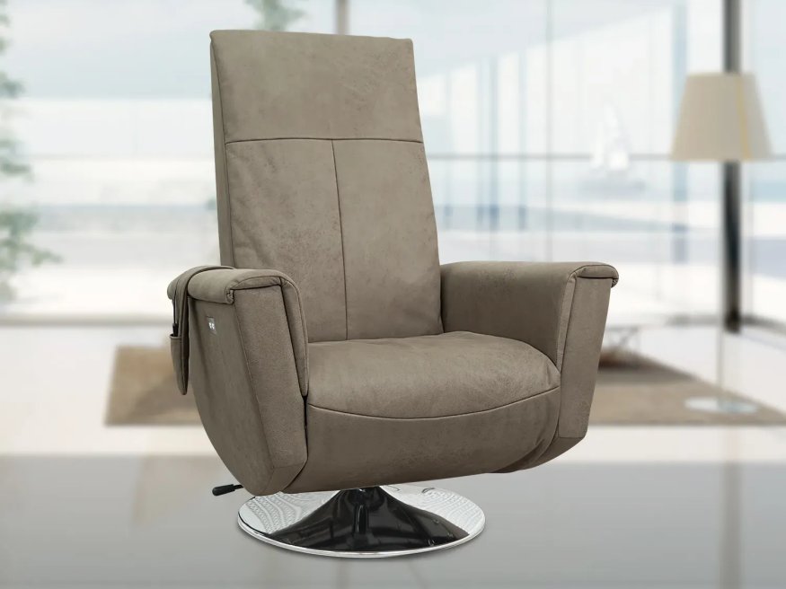 Кресло-реклайнер электрический с массажем FUJIMO ORLANDO F3004 VEF Smokie