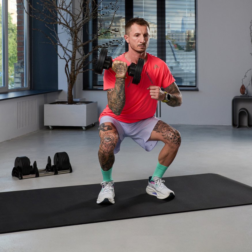 Наборная гантель UMOVE 2-32 кг, черный