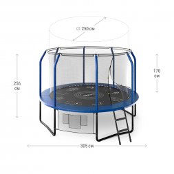 Батут UNIX Line SUPREME GAME 10 ft (Blue)