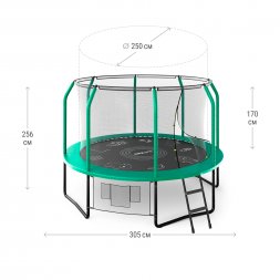 Батут UNIX Line SUPREME GAME 10 ft (Green)