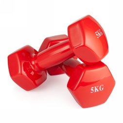 Гантель неразборная 5 кг. винил VictoryFit VF-DV050