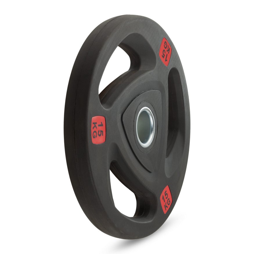 Диск 51 мм. обрезиненный с 3-мя хватами 15 кг