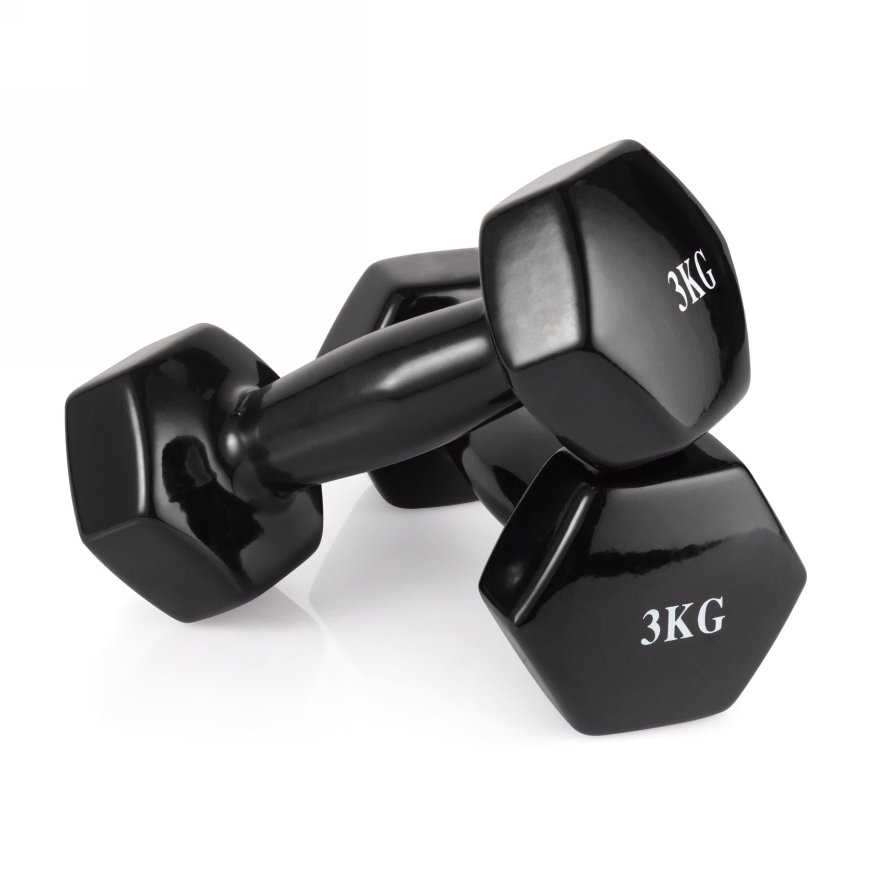 Гантель неразборная 3 кг. винил VictoryFit VF-DV030