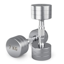 Гантель UNIX Fit PRO круглая хромированная 7 кг, 2 шт.