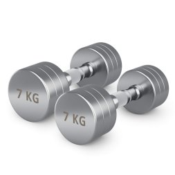 Гантель UNIX Fit PRO круглая хромированная 7 кг, 2 шт.