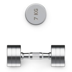 Гантель UNIX Fit PRO круглая хромированная 7 кг, 2 шт.