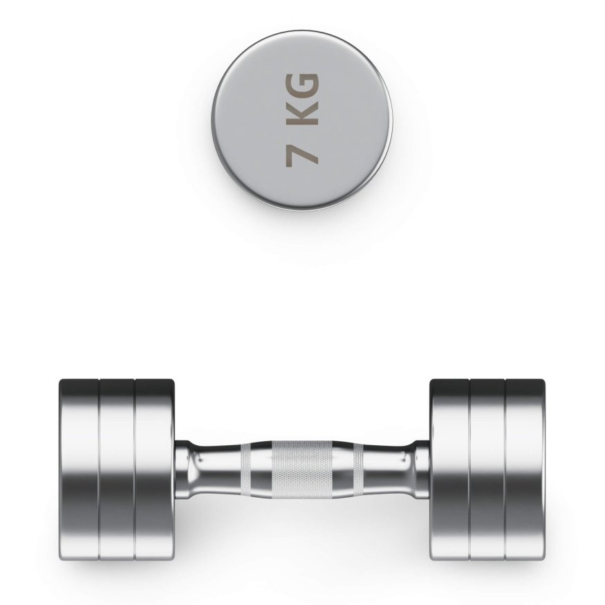 Гантель UNIX Fit PRO круглая хромированная 7 кг, 2 шт.