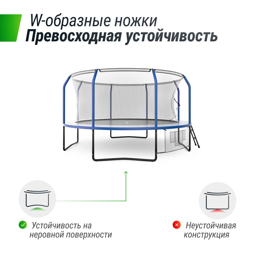 Батут UNIX Line SUPREME GAME 14 ft (Blue)
