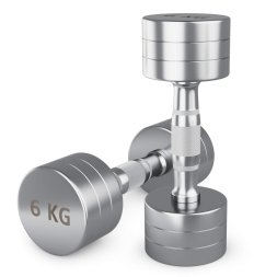 Гантель UNIX Fit PRO круглая хромированная 6 кг, 2 шт.