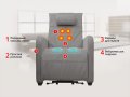 Кресло-реклайнер электрический с подъемом и массажем FUJIMO LIFT CHAIR F3005 VLFL Mouse