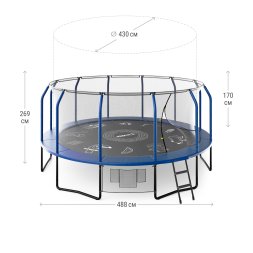 Батут UNIX Line SUPREME GAME 16 ft (Blue)