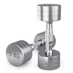 Гантель UNIX Fit PRO круглая хромированная 5 кг, 2 шт.