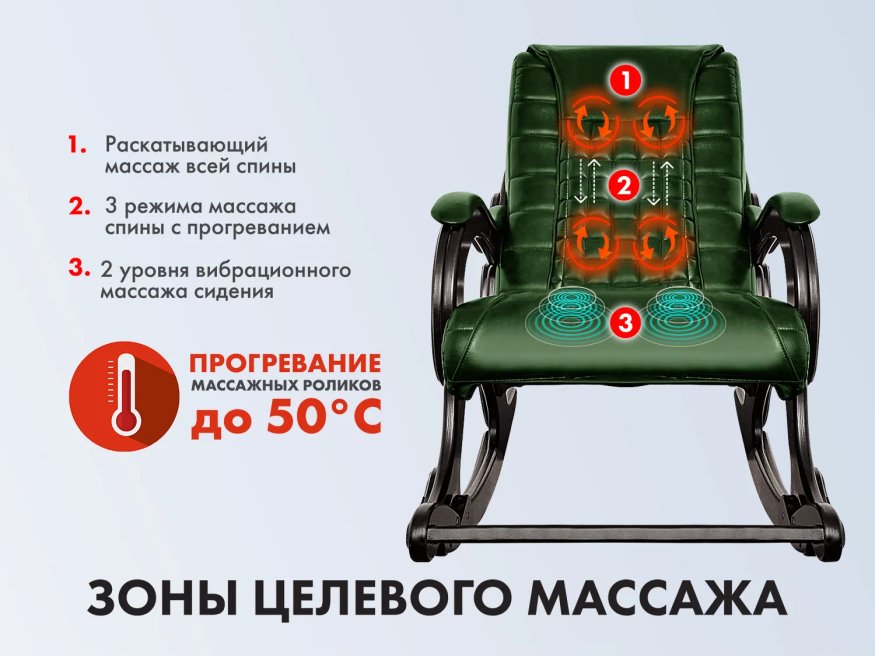 Массажное кресло качалка EGO WAVE EG2001 на заказ (Кожа Премиум)