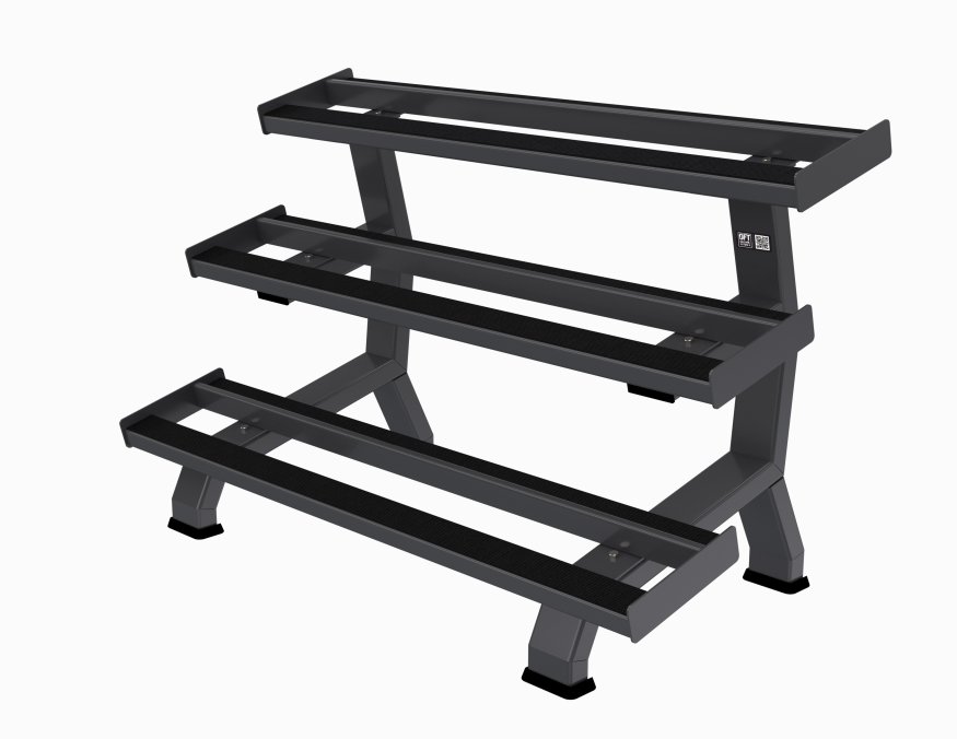 Стойка для гантелей трехрядная (на 15 пар)