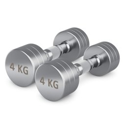 Гантель UNIX Fit PRO круглая хромированная 4 кг, 2 шт.