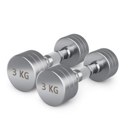 Гантель UNIX Fit PRO круглая хромированная 3 кг, 2 шт.