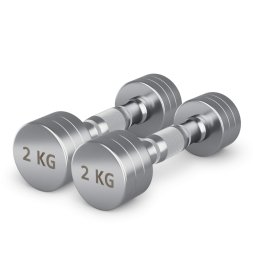 Гантель UNIX Fit PRO круглая хромированная 2 кг, 2 шт.