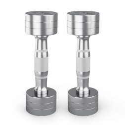 Гантель UNIX Fit PRO круглая хромированная 2 кг, 2 шт.