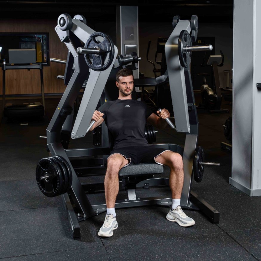 D910 Широкий жим от груди, рычаги серые