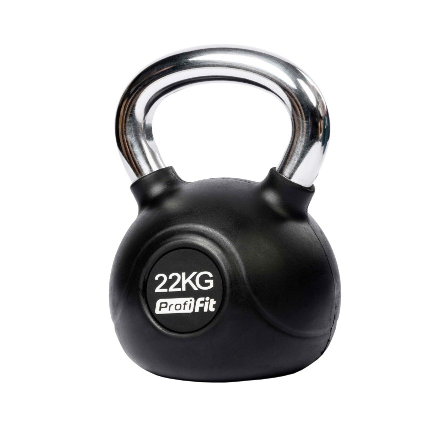 Гиря обрезиненная с хромированной ручкой PROFI-FIT 22 кг
