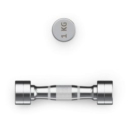 Гантель UNIX Fit PRO круглая хромированная 1 кг, 2 шт.