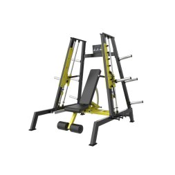 Смит-машина со сведением на свободных весах Protrain PP283 (черный с красным)