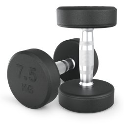 Гантель UNIX Fit PRO круглая обрезиненная 7,5 кг, 2 шт.