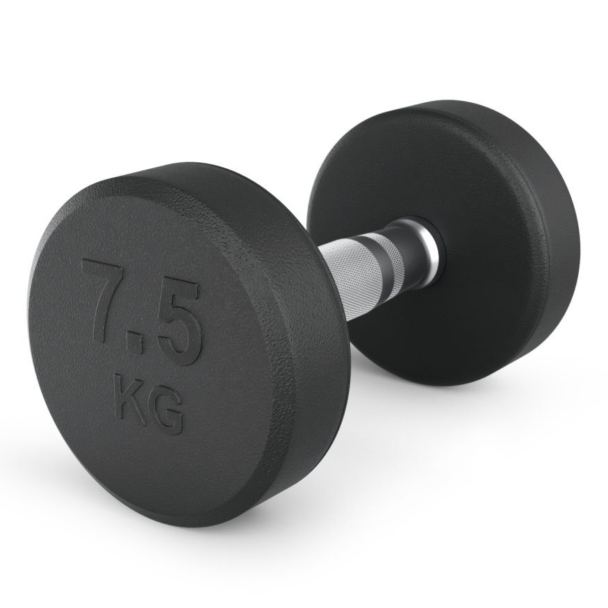 Гантель UNIX Fit PRO круглая обрезиненная 7,5 кг, 2 шт.