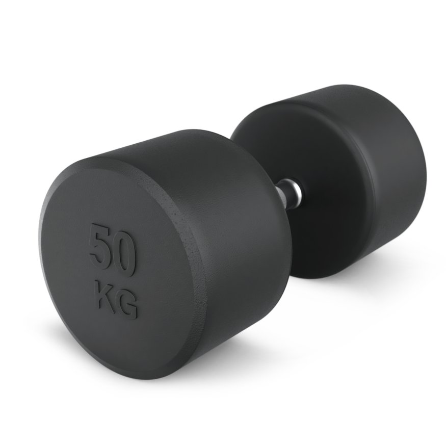 Гантель UNIX Fit PRO круглая обрезиненная 50 кг, 2 шт.