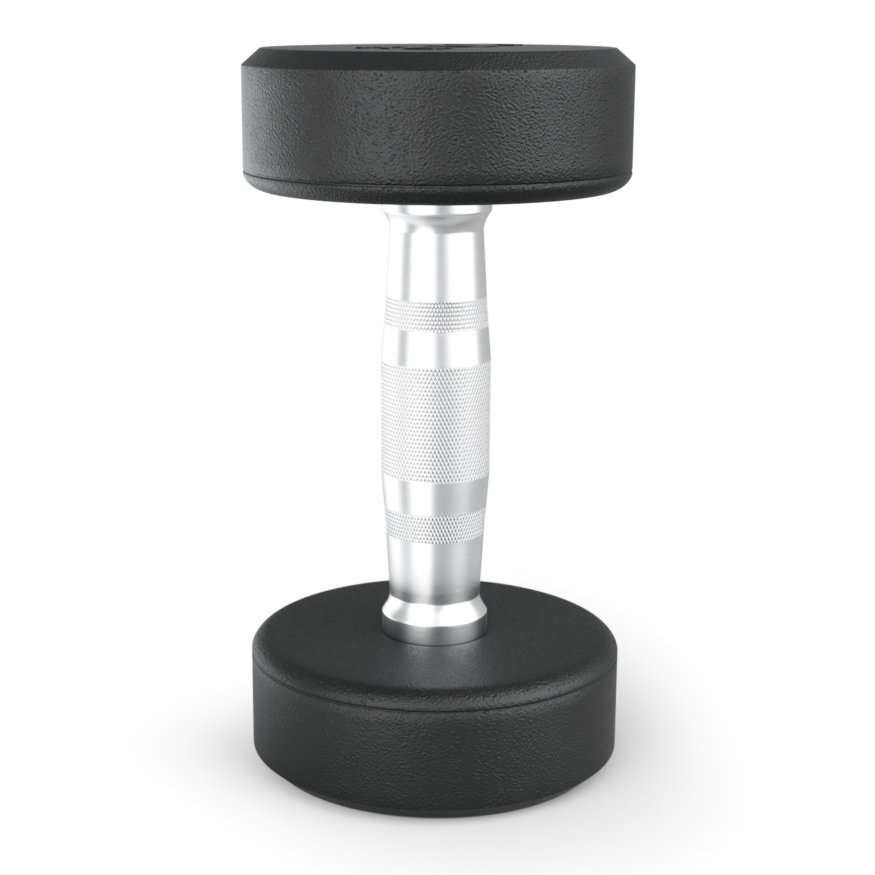 Гантель UNIX Fit PRO круглая обрезиненная 5 кг, 2 шт.