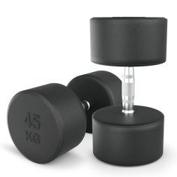 Гантель UNIX Fit PRO круглая обрезиненная 45 кг, 2 шт.