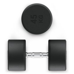 Гантель UNIX Fit PRO круглая обрезиненная 45 кг, 2 шт.