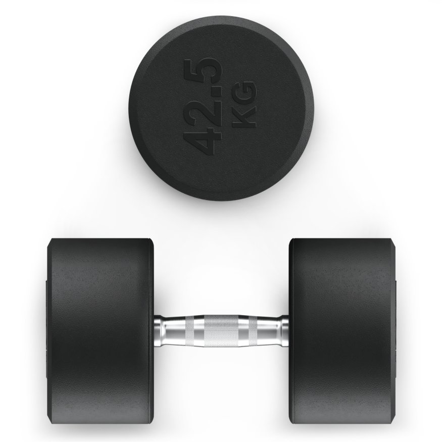 Гантель UNIX Fit PRO круглая обрезиненная 42,5 кг, 2 шт.