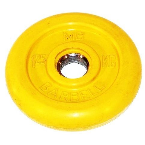 Блин &amp;quot;Стандарт&amp;quot; обрезиненный желтый MB 1.25 кг ф50 мм