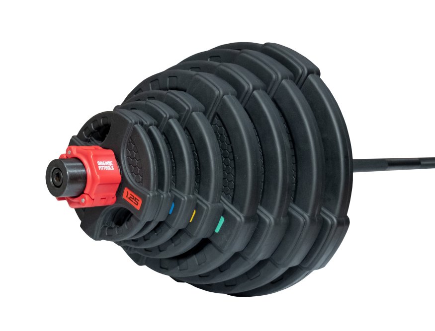 Штанга олимпийская 180 кг (диски с двумя хватами, черный гриф)