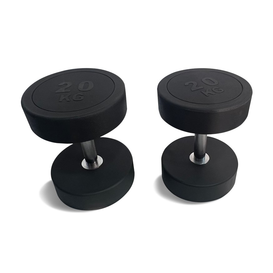 Гантель UNIX Fit PRO круглая обрезиненная 20 кг / шт.