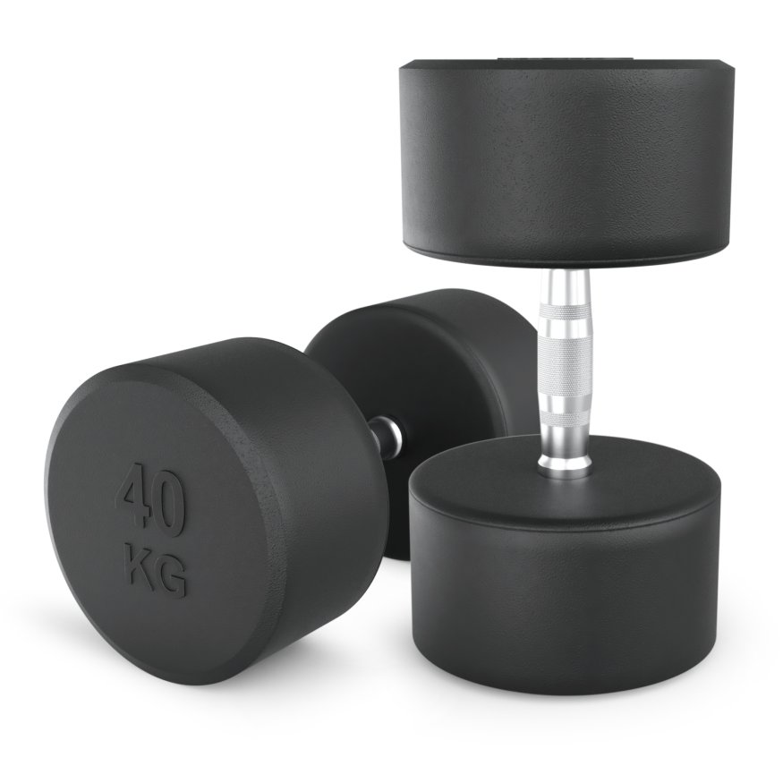 Гантель UNIX Fit PRO круглая обрезиненная 40 кг, 2 шт.