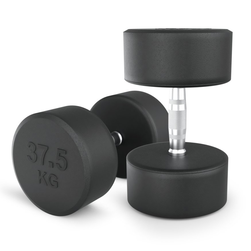 Гантель UNIX Fit PRO круглая обрезиненная 37,5 кг, 2 шт.