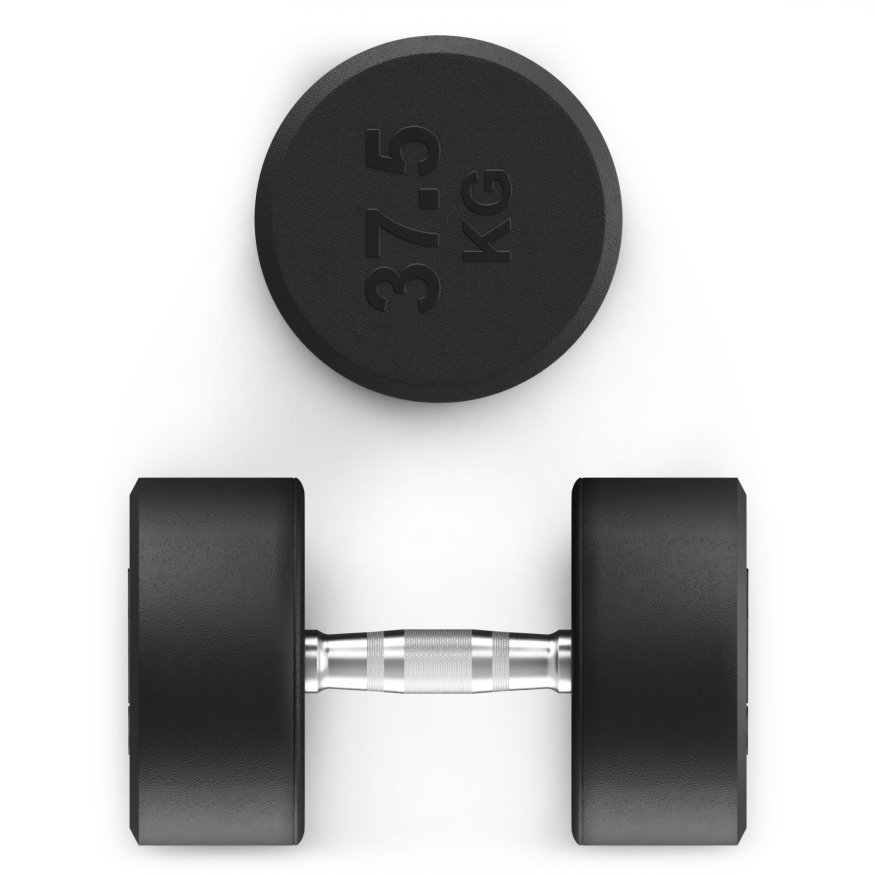 Гантель UNIX Fit PRO круглая обрезиненная 37,5 кг, 2 шт.