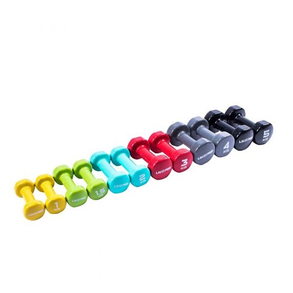 Гантели для аэробики LIVEPRO Colored Studio Dumbbell 1 кг, желтый